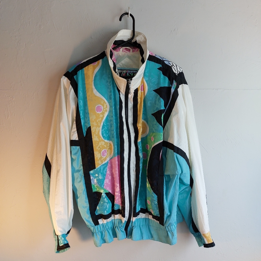 Colorful Vintage 90's East West Windbreaker Jacket